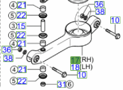 Sorento Rear Trailing Arms 2002-2005 Pair