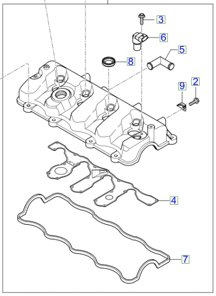 Kia Sportage 2006-2010 Rocker Cover Assembly 2.0 Diesel