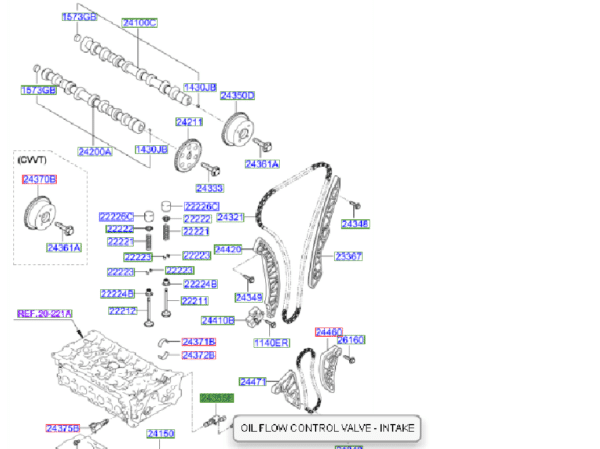 243552G000-600x449-1.png Optima Oil Flow Control Valve 2.0 Petrol Engines 2006-2010 - Image 1