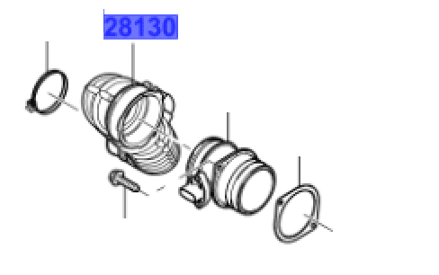 281304D400.png Sedona Air Intake Hose 2.9 Diesel Engines 2006-2012 - Image 1