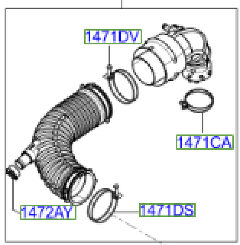 28140A2000.png Ceed Intake Air Hose 1.0 Petrol Engines 2015-2018 - Image 1
