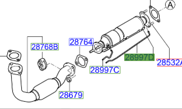 2899827280-600x360-1.png Sportage Catalytic Converter Rear Pipe 2.0 Diesel Engines 2005-2010 - Image 1