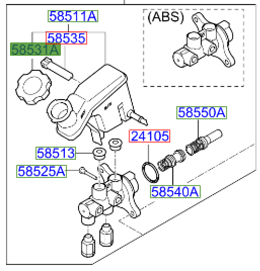 5853107000.png Kia Brake Fluid Reservoir Cap - Image 1