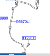 Kia Sportage 2015-2018 Front ABS Sensor RH