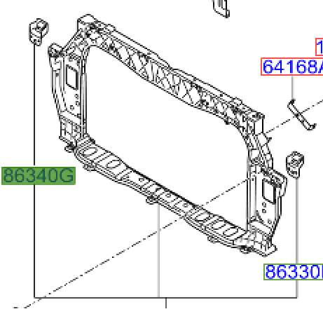 641821W000.png Rio Off Side Front Headlight Mounting Bracket 2011-2017 - Image 1