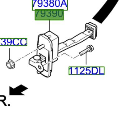 79390F1000.png Kia Sportage O/S/F Door Check Strap - Image 1