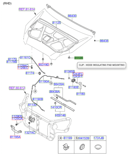 universal Bonnet Insulation Clip