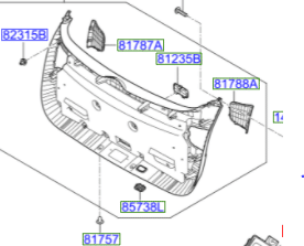 Kia Sportage2015-2018 Inner Tailgate Trim