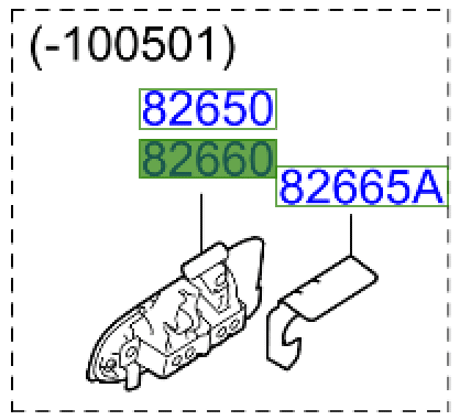 Soul Off Side Front Door Handle Petrol and Diesel Engines 2008-2010 Black