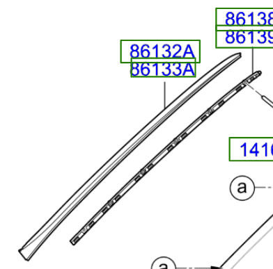 Kia Sorento 2015-2018 RH Outer Windscreen Moulding