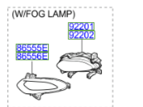 92201A2100-600x449-1.png Ceed Near Side Front Fog Light 2012-2015 With Day Running Lights - Image 1