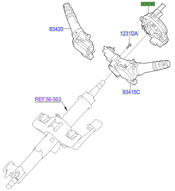 934901W110-600x655-1.png Kia Rio Clock Spring 2011-2013 - Image 1