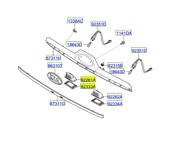 PLATE-LAMP-600x526-1.png Kia Sportage (2007-2010) Number Plate Lights - Image 1