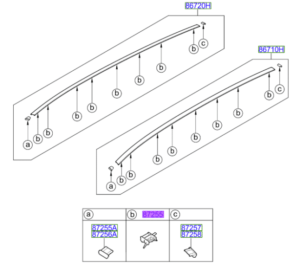 Roof-clip-1-600x541-1.png Kia Sportage 2010-2015 Roof Rail Clip - Image 1