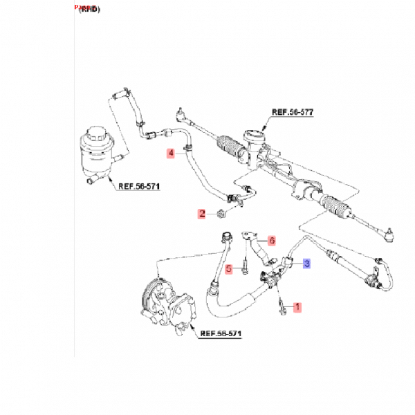 Untitled-13-600x600-1.png Kia Picanto 2004-2006 Power Steering Pipe - Image 1