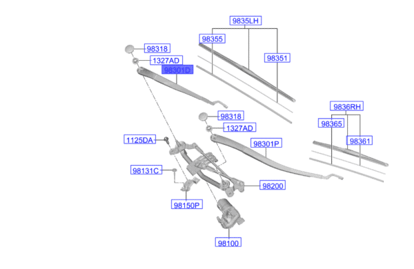 Wiper-Arm-600x390-1.png Kia Ceed 2018-Present Drivers Side Wiper Arm - Image 1