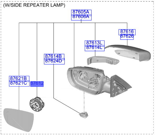 actuartor.png Kia Carens 2013-2019 Wing Mirror Actuator - Image 1