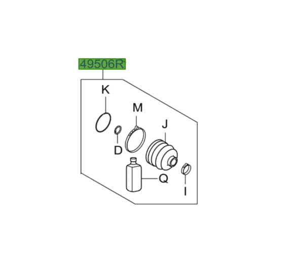 boot-600x526-1.png Kia Sorento (2010-2014) Offside Front Inner Drive Shaft CV Boot - Image 1