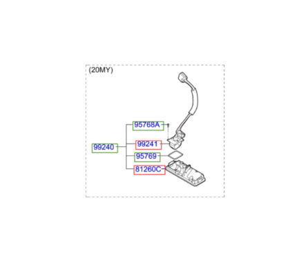 Kia Sportage 2018-2022 Rear Camera Assembly (includes Boot Switch)