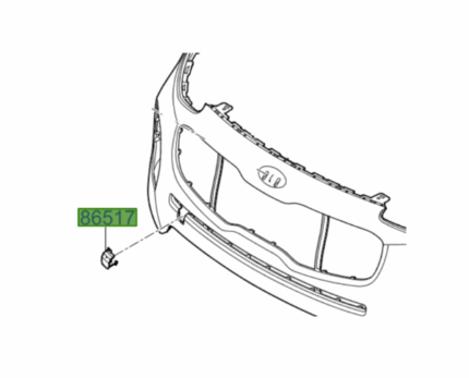 Kia Sportage 2015-2018 Front Tow Eye Cover