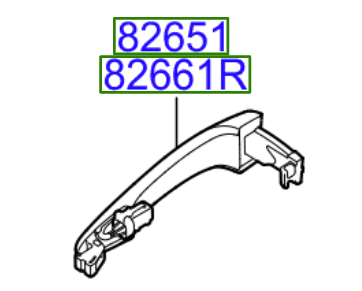 Kia Sportage 2014-2015 Nearside Front Door Handle With Electric