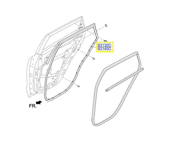 door-seal-1-600x526-1.png Kia Sportage 2015-2021 Rear Door Seal - Image 1