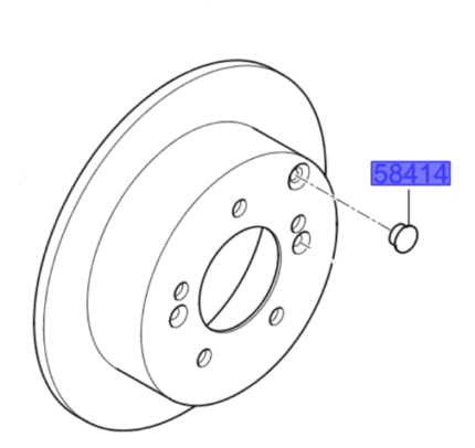 Kia Sportage 2010-2015 Rear Drum Plug