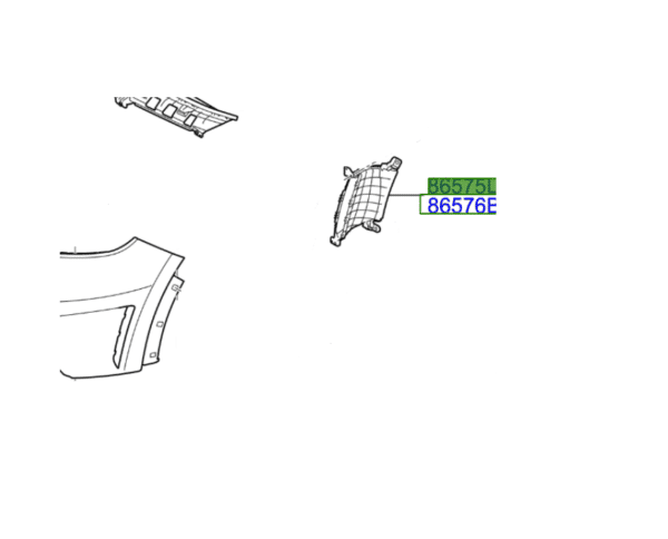 duct-600x484-1.png Kia Niro 2016-2019 Nearside Front Bumper Air Duct - Image 1