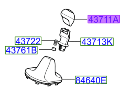 Kia Venga 2011-2019 Gear Knob