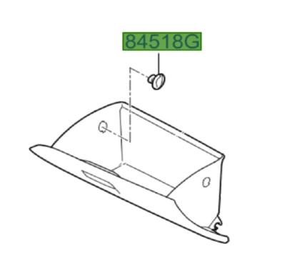 Kia Picanto 2015-2017 Glove Box Stopper