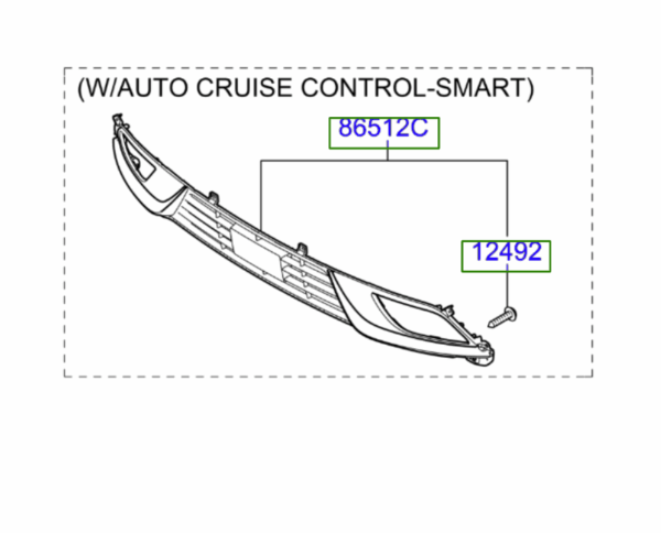 grill-20-600x484-1.png Kia Niro 2016-2019 Front Lower Grill (Compatible with Radar) - Image 1