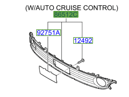 Kia Optima 2015-2018 Lower Front Grille