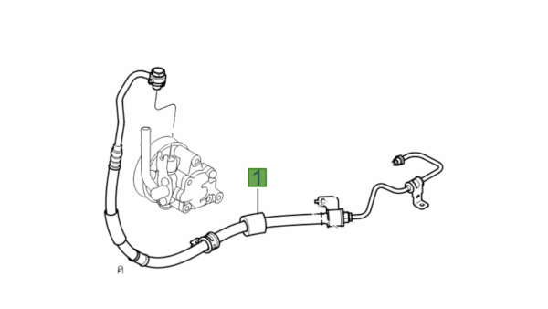 hose-16-600x338-1.png Kia Rio 2005-2006 High Pressure Power Steering Hose - Image 1