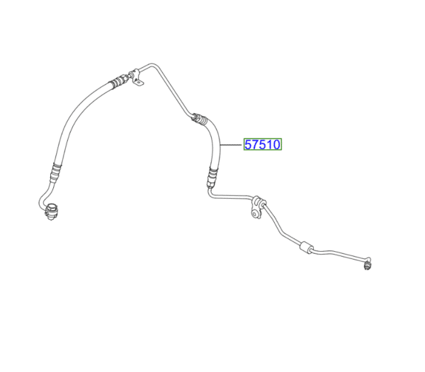 hose-2-600x526-1.png Kia Rio 2006-2011 Power Steering Pressure Hose - Image 1