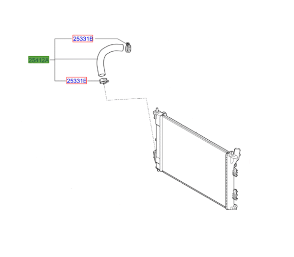 hose-5-600x526-1.png Kia Soul 2013 – 2016 Lower Radiator Hose - Image 1