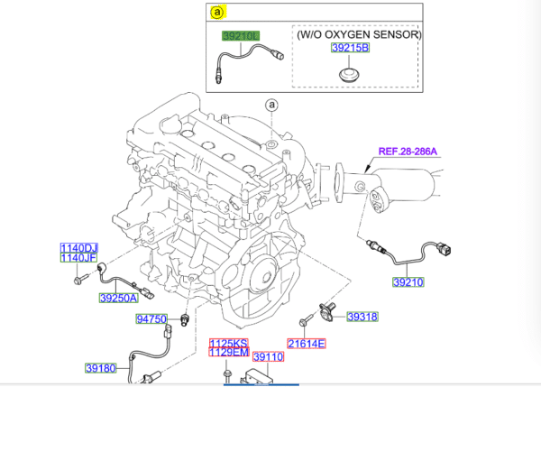 lambda-600x521-1.png Kia Venga 2009-2011 Pre Cat Oxygen Sensor - Image 1