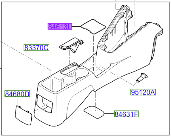 mat-1.png Kia Venga Centre Console Rubber Storage Mat - Image 1