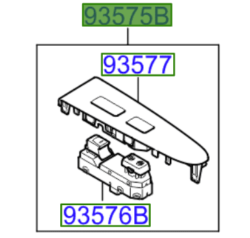 Kia Sportage 2010-2015 Passenger Front Window Switch