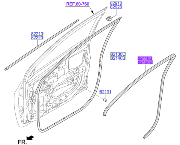 seal-12-600x484-1.png Kia Picanto 2015-2017 Front Drivers Door Body Seal - Image 1
