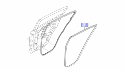 Kia Sportage 2015-2021 Rear Door Seal Body