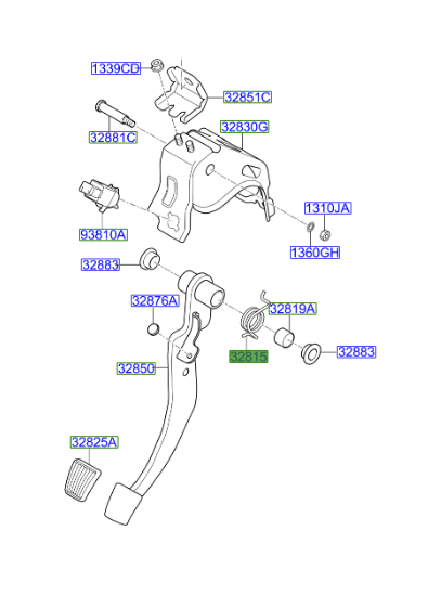 Kia Optima 2016-2018 Clutch Return Spring