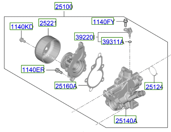 water-pump.png Kia Picanto 2020-Present Water Pump - Image 1