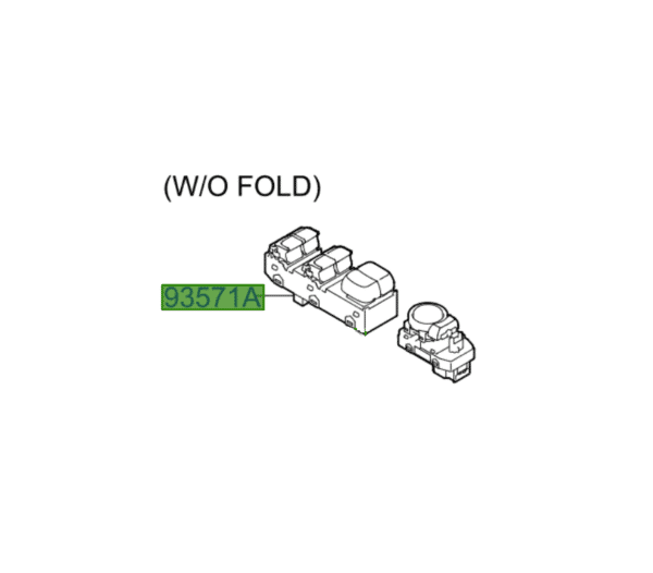 window-switch-9-600x526-1.png Kia Picanto 2017-2020 Window Switch (Drivers Door) - Image 1