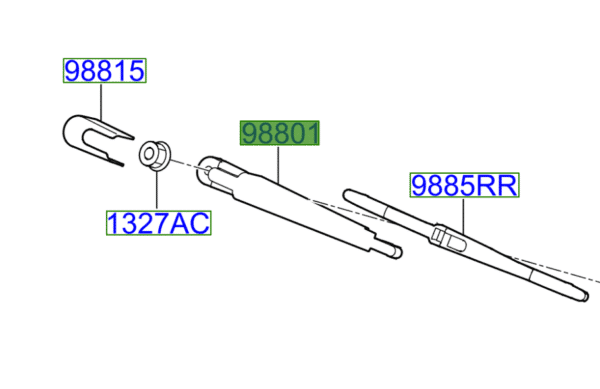 wiper-arm-2-600x389-1.png Kia Soul EV 2020-Onwards Rear Wiper Arm - Image 1
